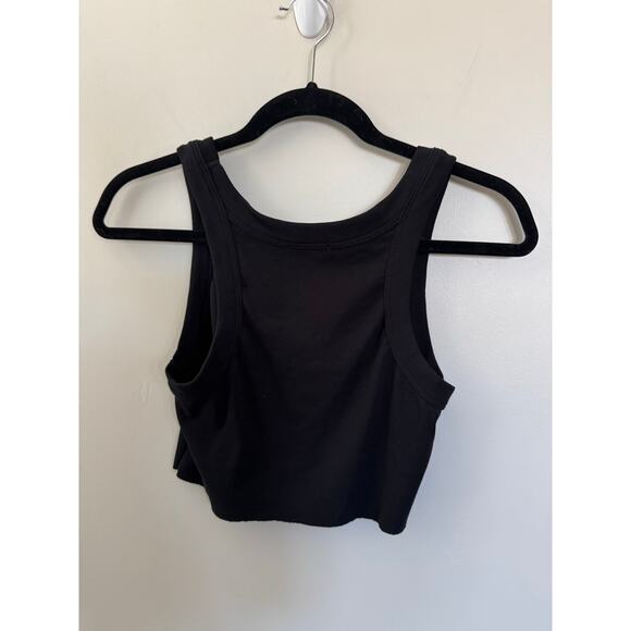 NWOT A.L.C. Halsey Cropped Cotton Rib Tank in Black SZ S - Picture 8 of 8